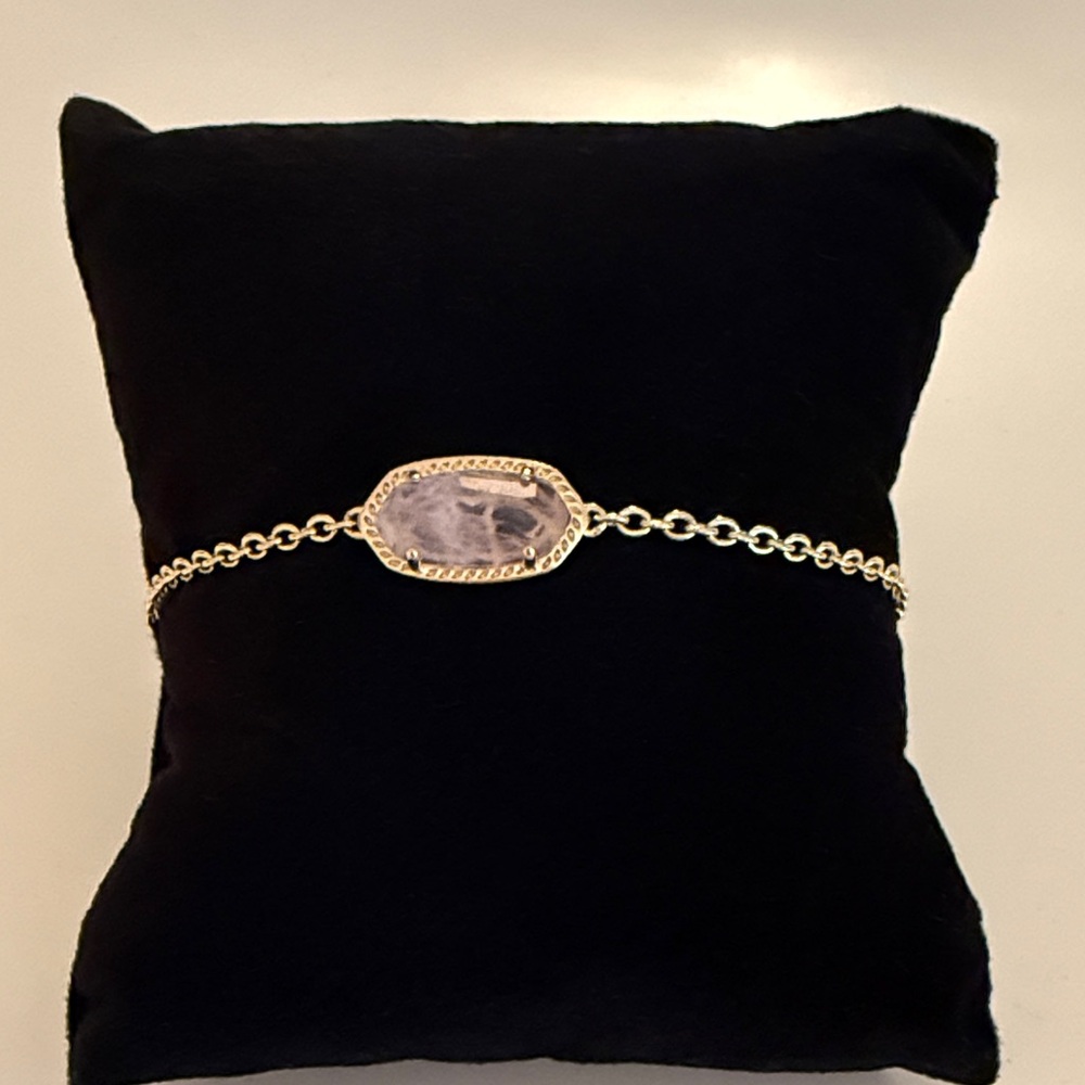 Kendra Scott Gold Bracelet with Light Pink Stone